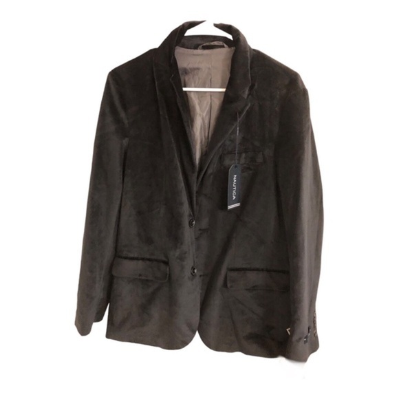 Nautica Black Velvet single breasted Men’s blazer jacket size small new - Picture 3 of 14